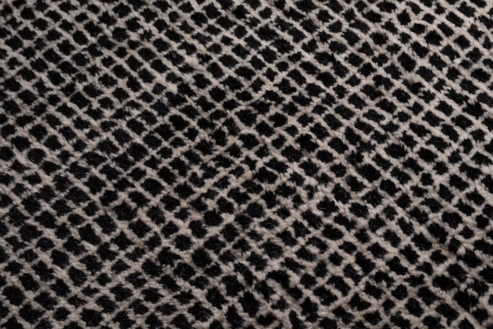 Grid Handknotted Wool Rug